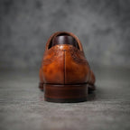 Tan Leather Enzo Brogue Oxford - Italian