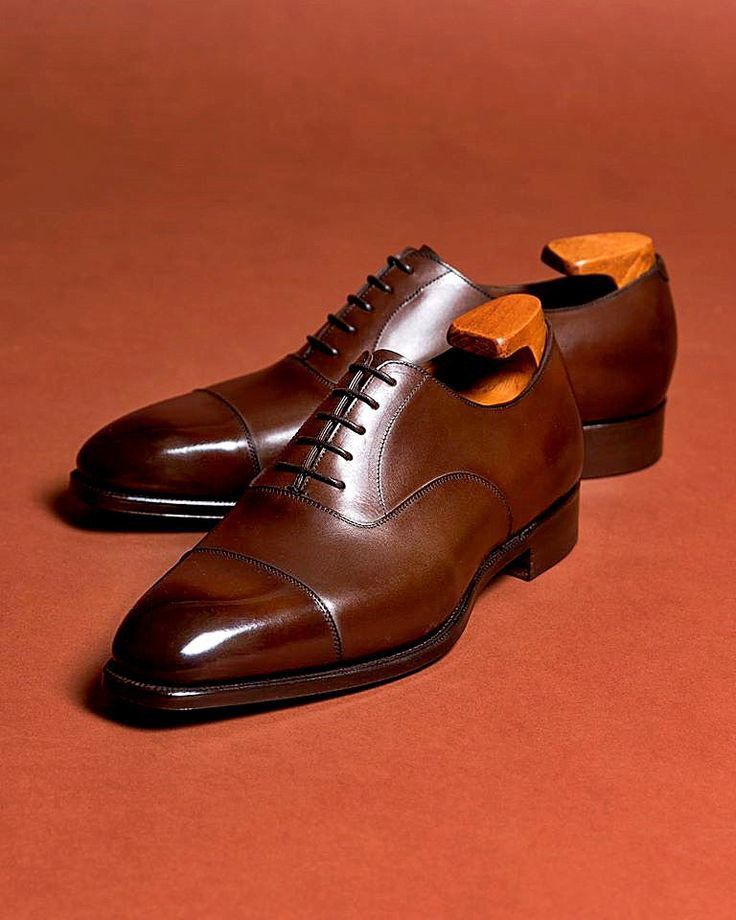 Brown Leather Leonardo Oxford - Italian