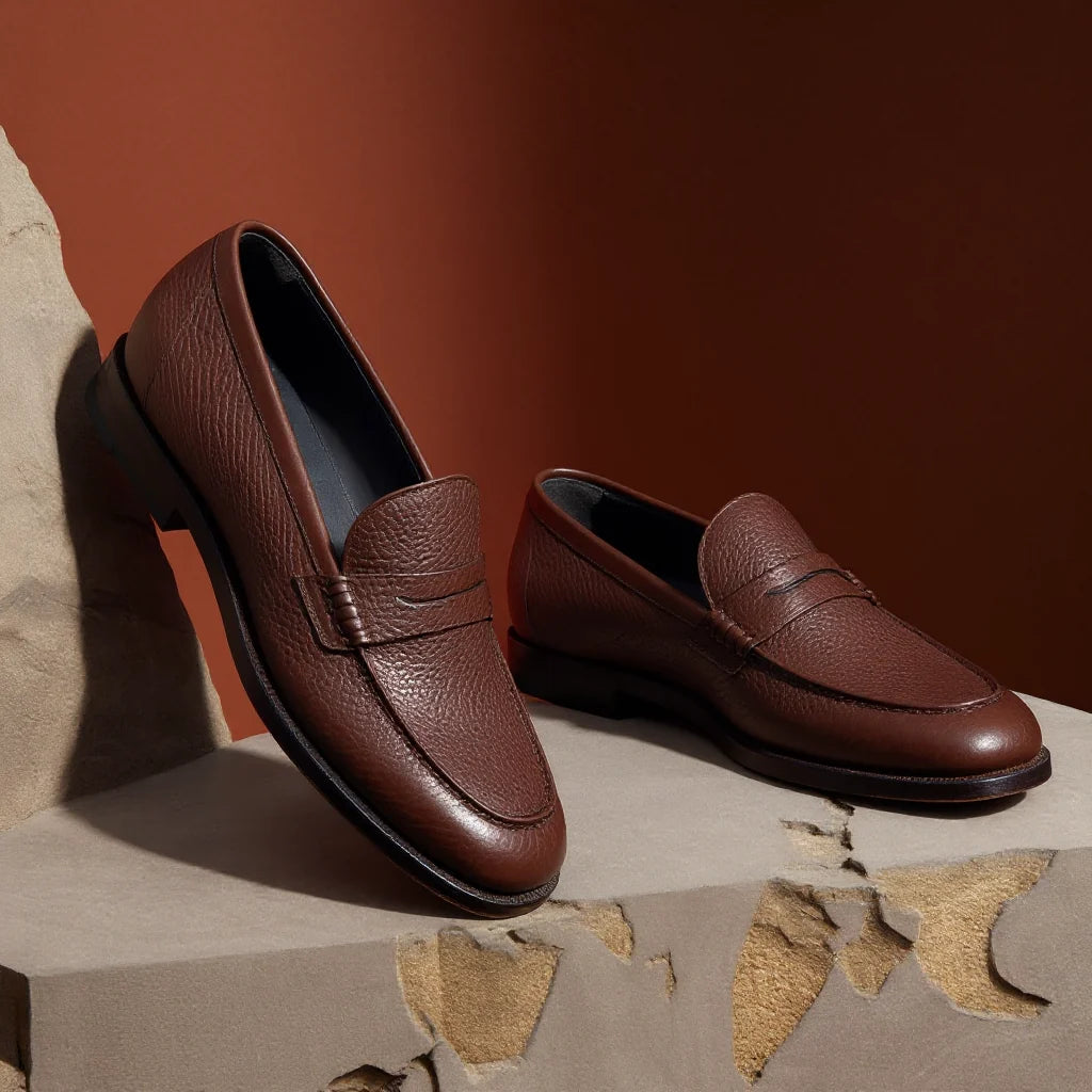Brown Leather Giacomo Penny Loafer