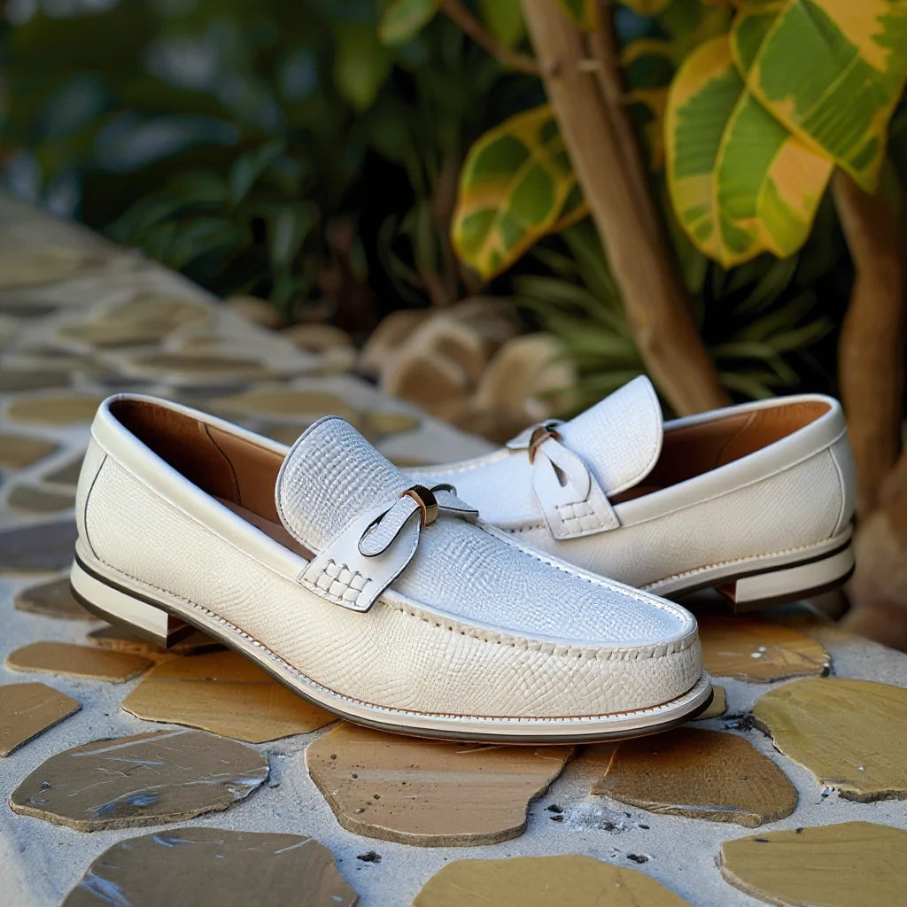 White Leather Giancarlo Loafer