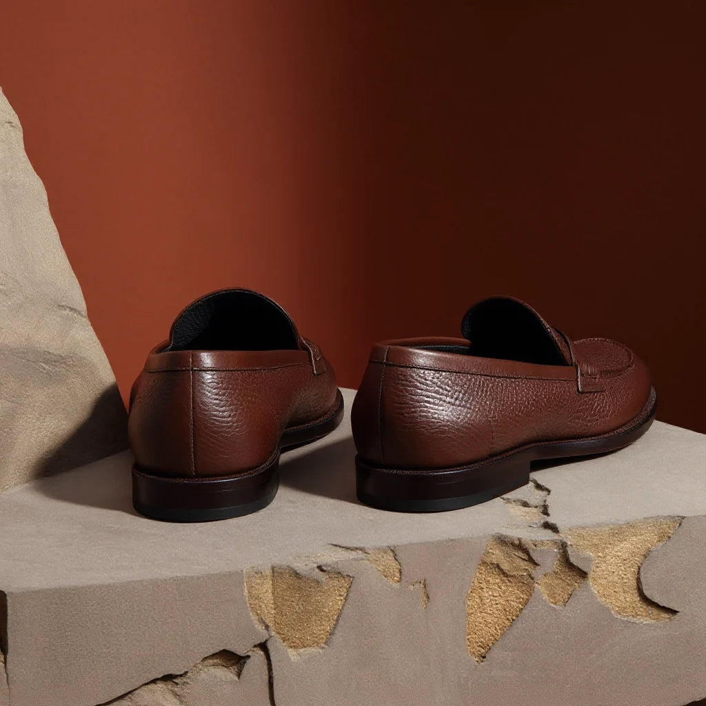 Brown Leather Giacomo Penny Loafer