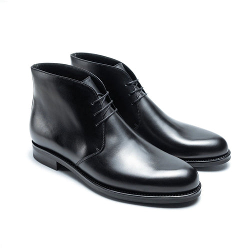 Black Leather Bravello Chukka Boots