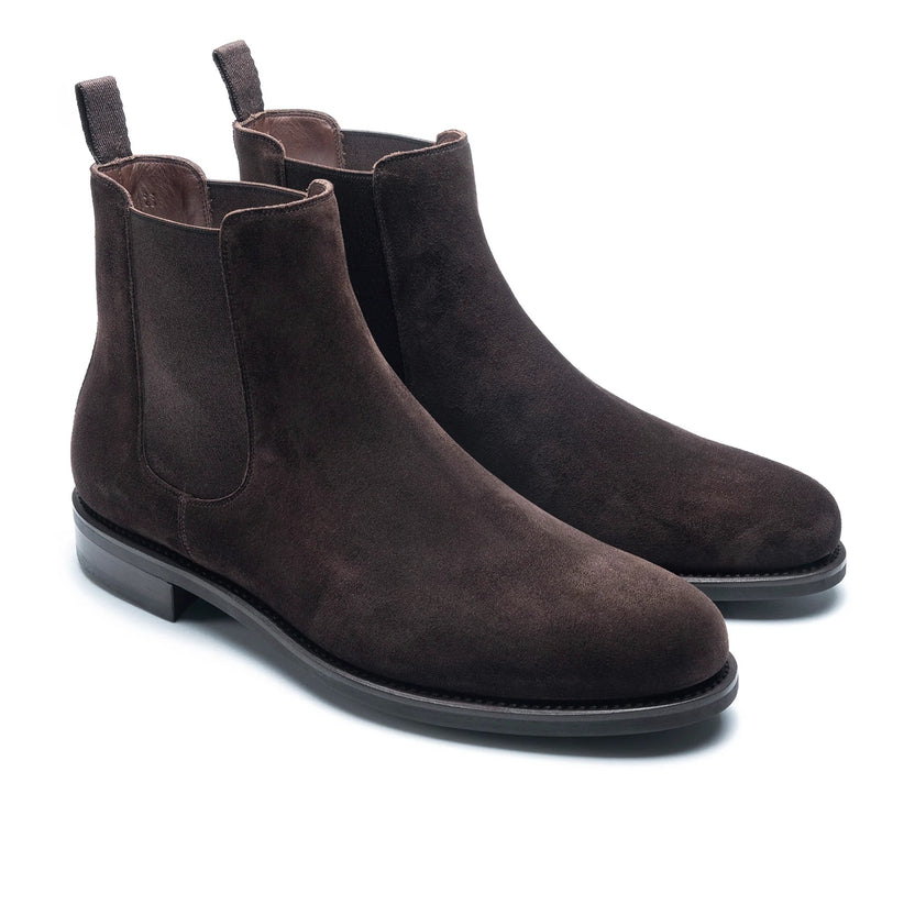 Dark Brown Suede Galvero Chelsea Boots