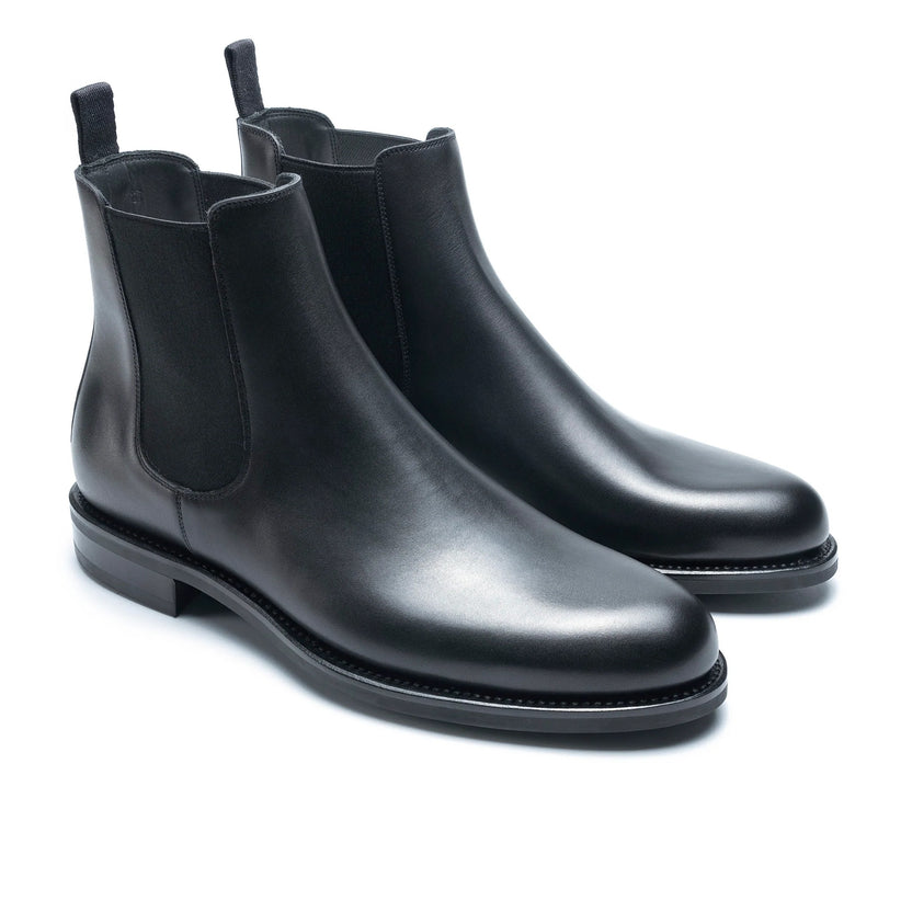 Black Leather Elvano Chelsea Boots