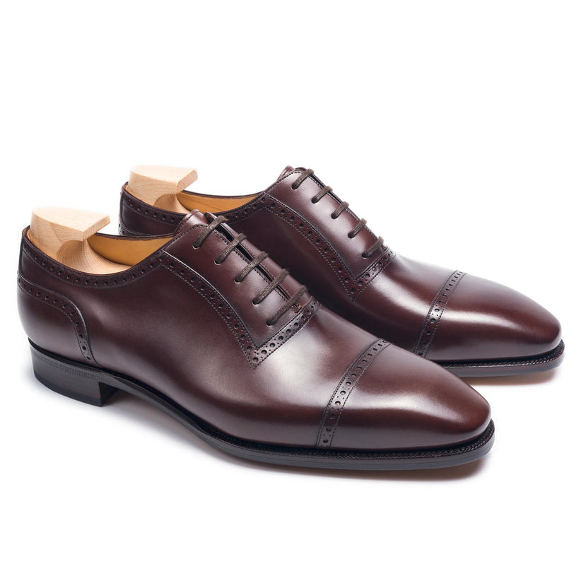 Brown Leather Castello Brogue Oxfords
