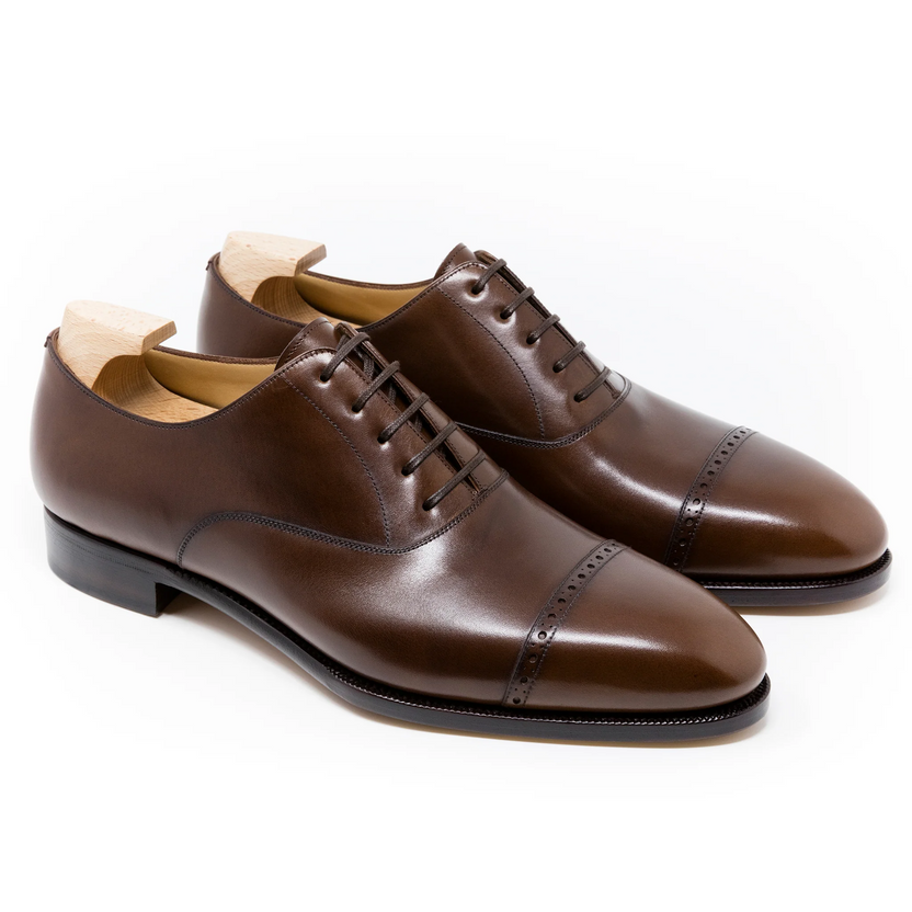 Brown Leather Virelli Brogue Oxfords