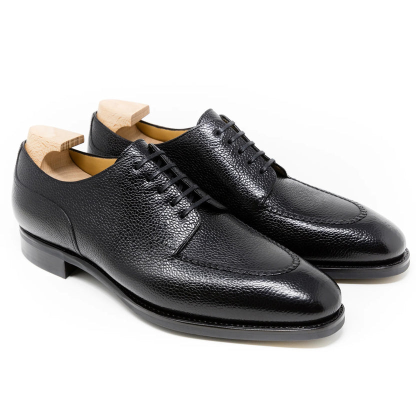 Black Leather Cirello Derby Shoes