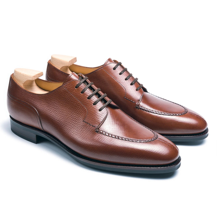 Brown Leather Delvero Derby Shoes