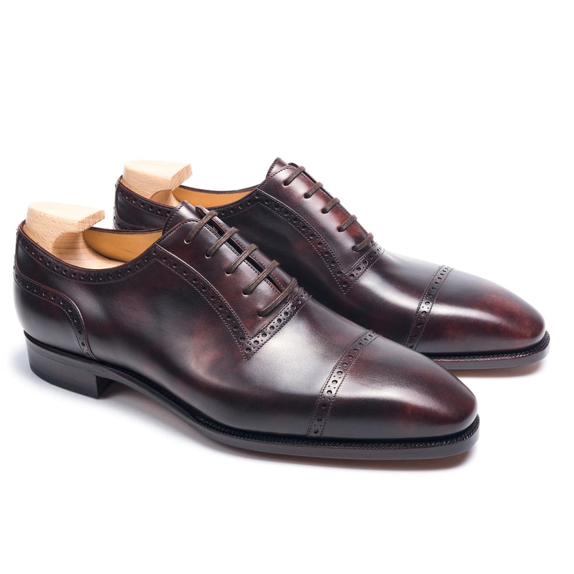 Dark Brown Leather Severino Brogue Oxfords