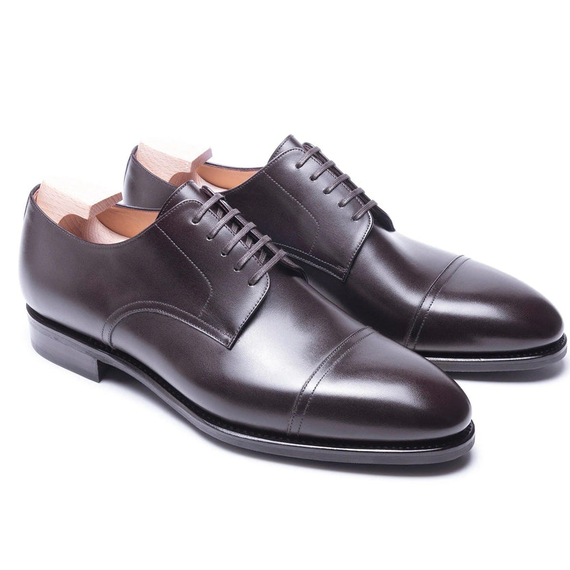Brown Leather Salvero Derby Shoes