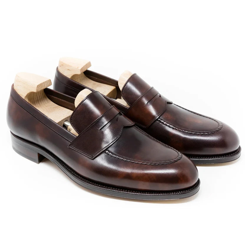 Brown Leather Renvaro Penny Loafers