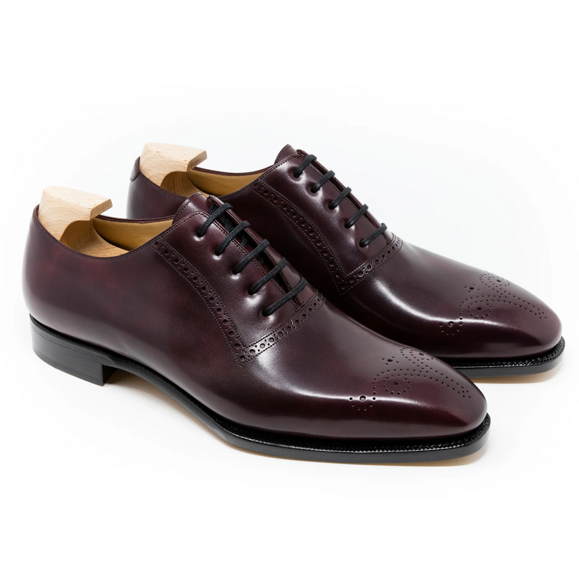 Burgundy Leather Valenti Brogue Oxfords