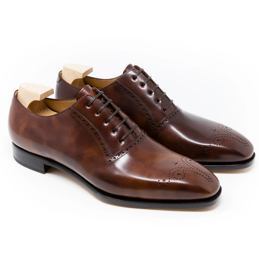 Brown Leather Marcello Brogue Oxfords