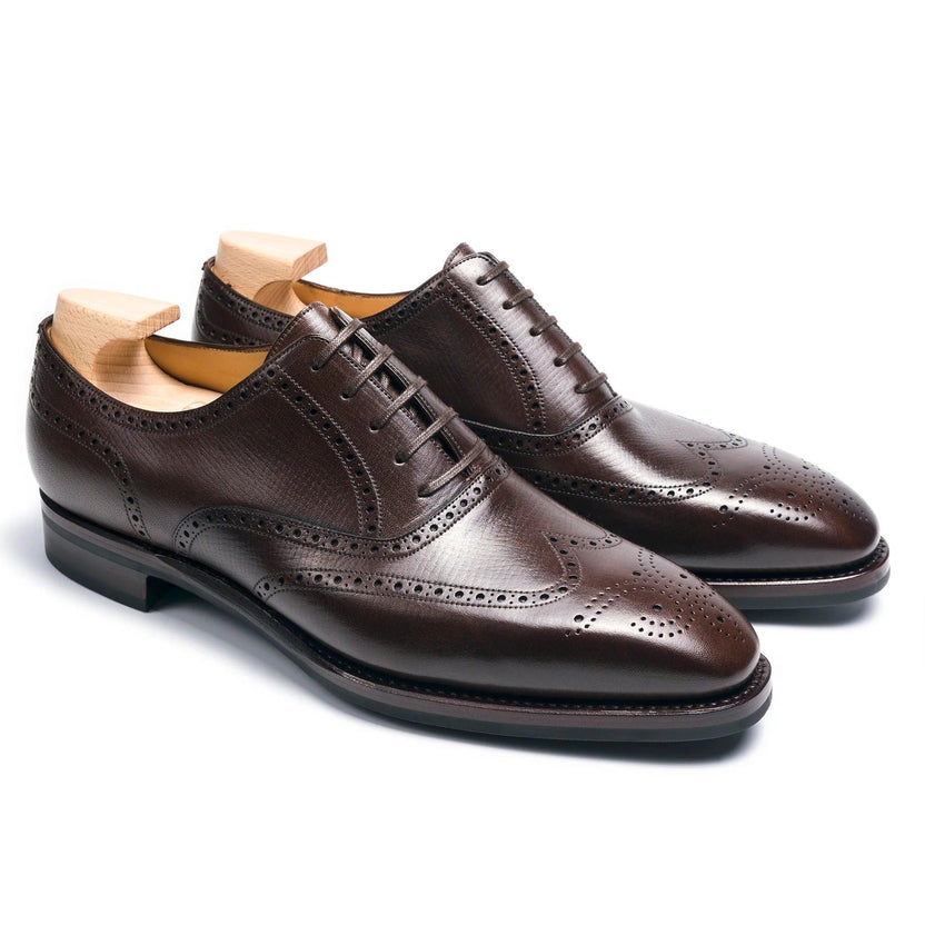 Dark Brown Leather Bravino Brogue Oxfords