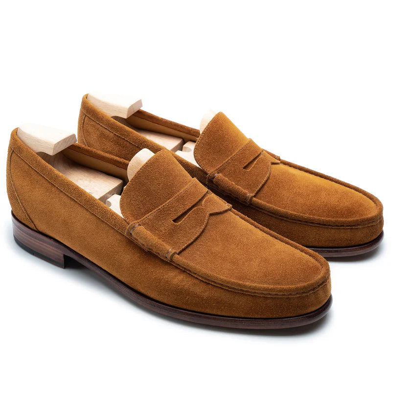 Tan Suede Tivaro Penny Loafers