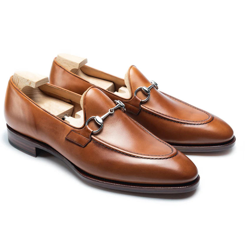 Tan Leather Bellaro Horse Bit Loafers