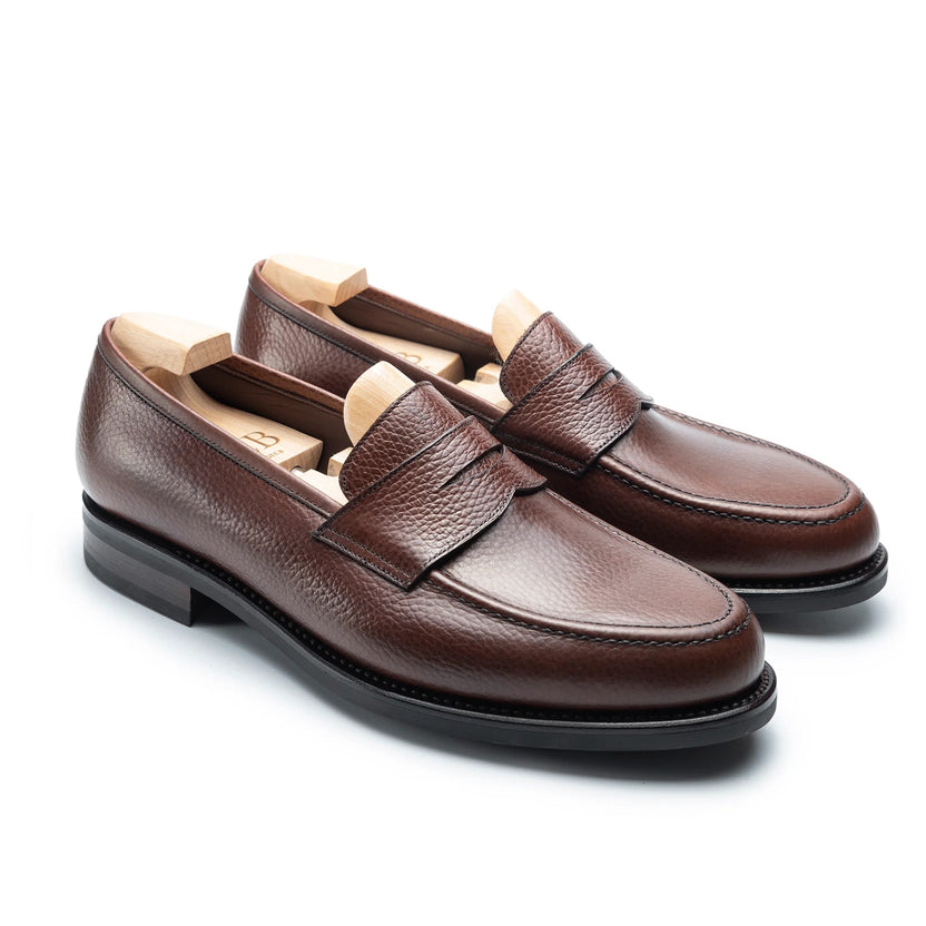 Brown Leather Corvello Penny Loafers