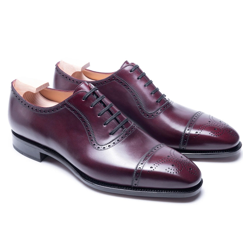 Burgundy Leather Darvello Brogue Oxfords