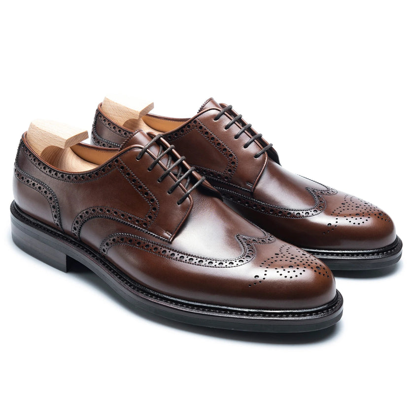 Brown Leather Arvanti Brogue Derby Shoes