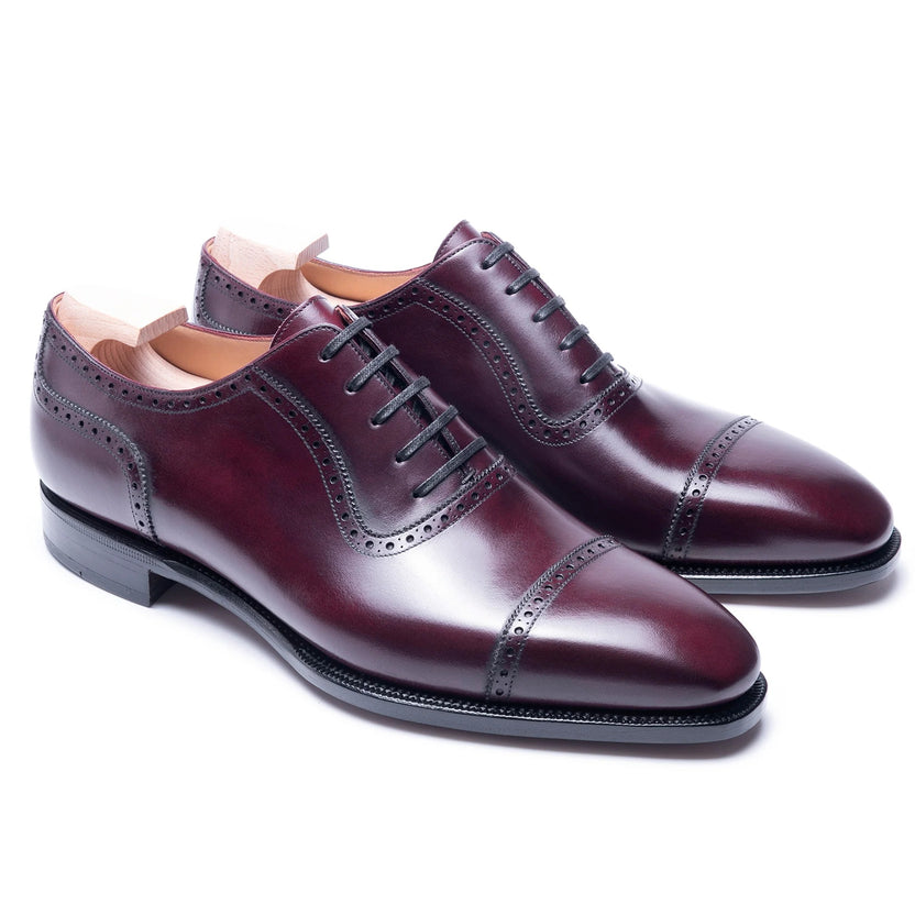 Burgundy Leather Aurelio Brogue Oxfords