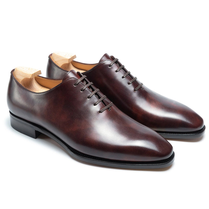 Burgundy Leather Ravello Whole cut Oxfords