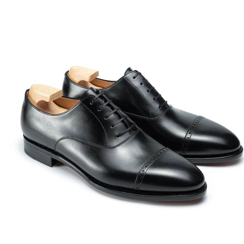 Black Leather Lorento Brogue Oxfords