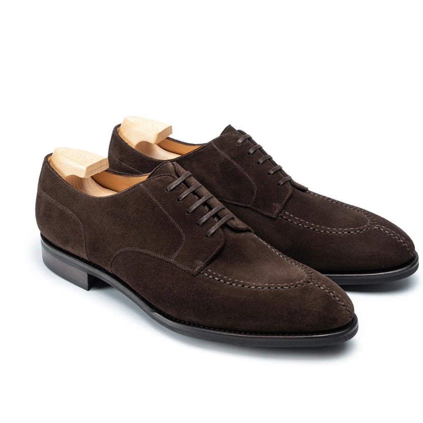 Brown Suede Montari Derby Shoes