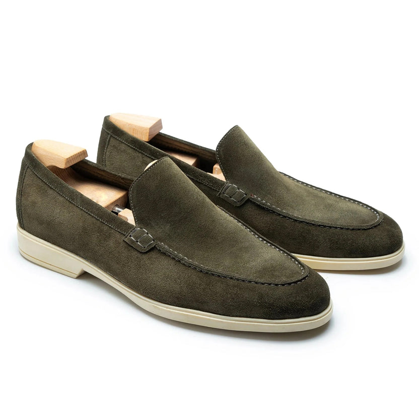 Green Suede Marvani Loafers