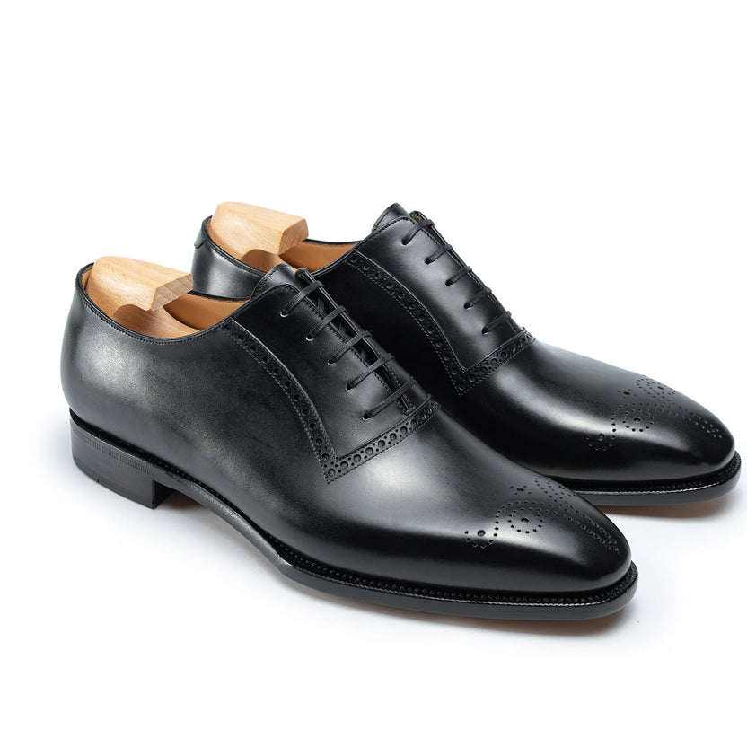 Black Leather Orvello Brogue Oxfords