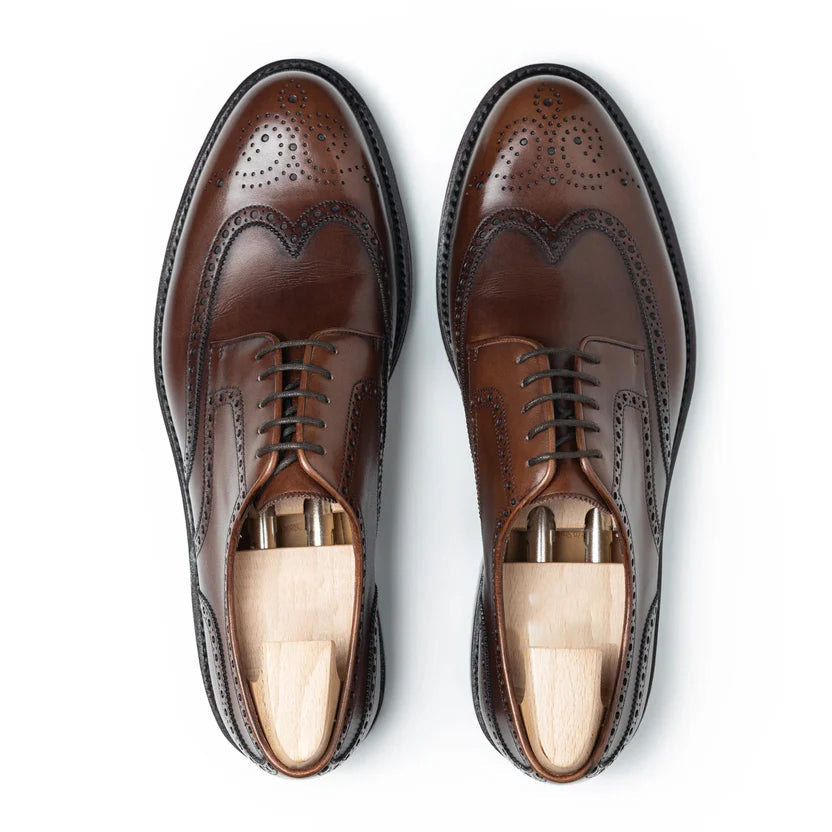Brown Leather Arvanti Brogue Derby Shoes