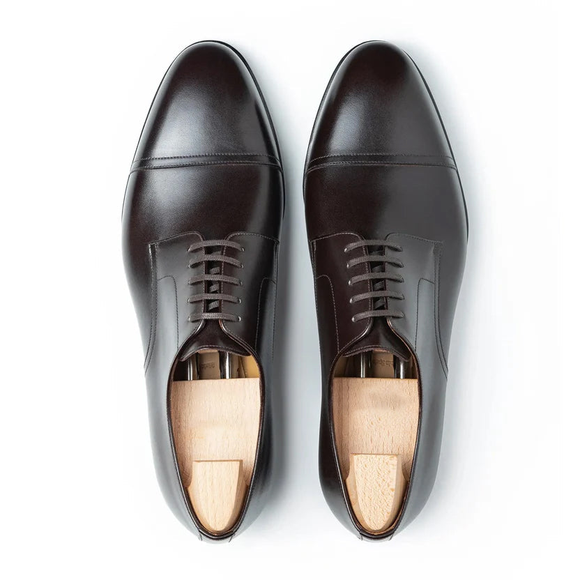 Brown Leather Salvero Derby Shoes