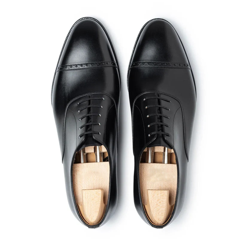 Black Leather Lorento Brogue Oxfords