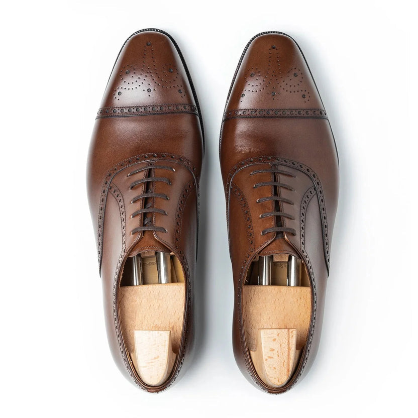 Brown Leather Sorento Brogue Oxfords