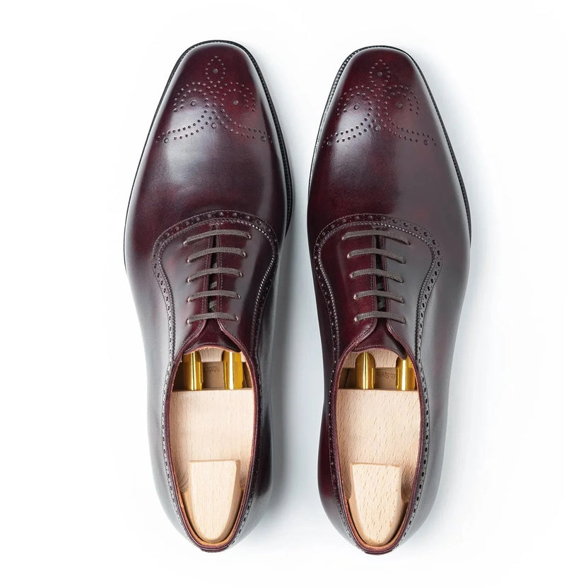 Dark Brown Leather Tavero Brogue Oxfords