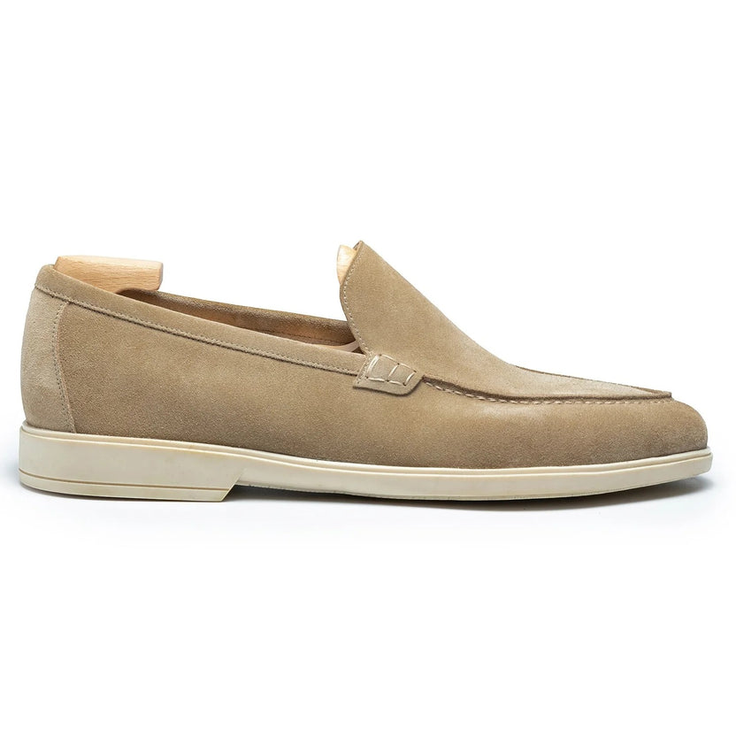 Beige Suede Valvello Loafers