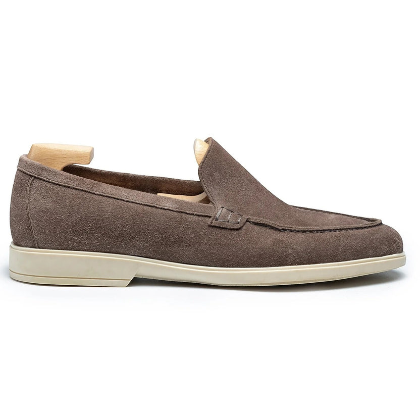Grey Suede Savero Loafers