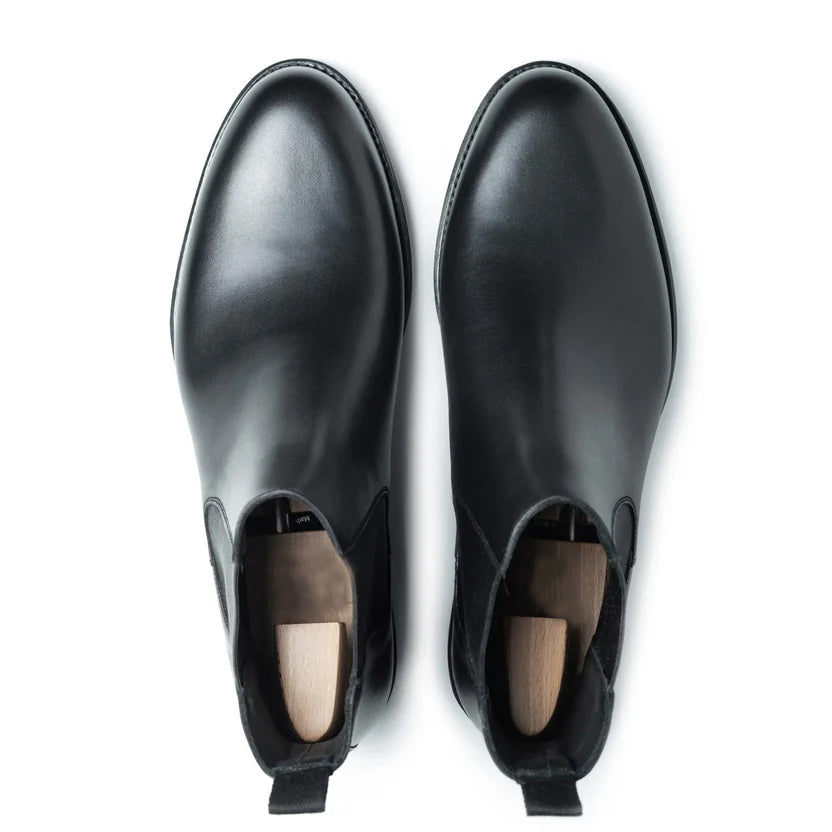 Black Leather Elvano Chelsea Boots