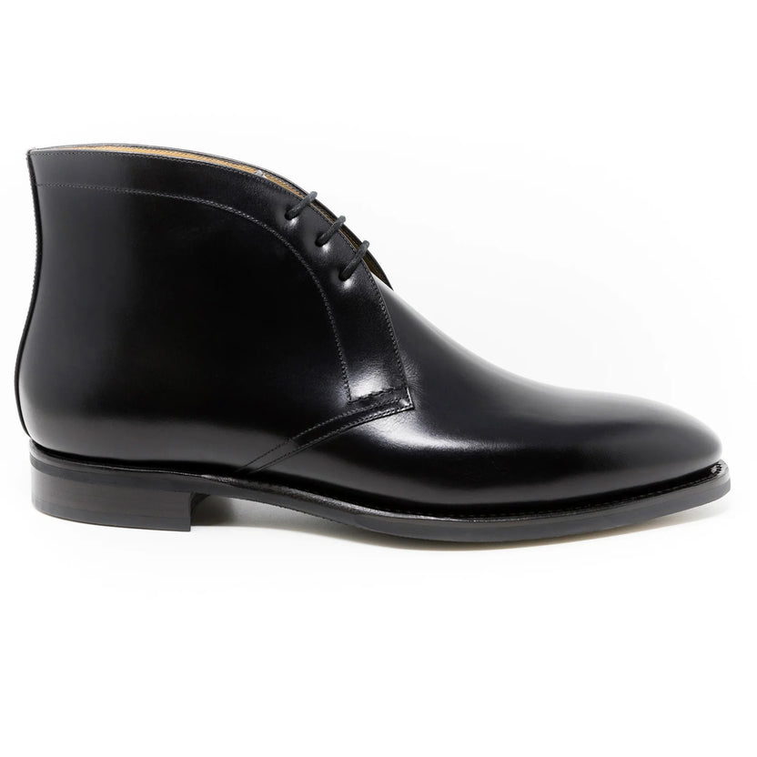 Black Leather Vellino Chukka Boots