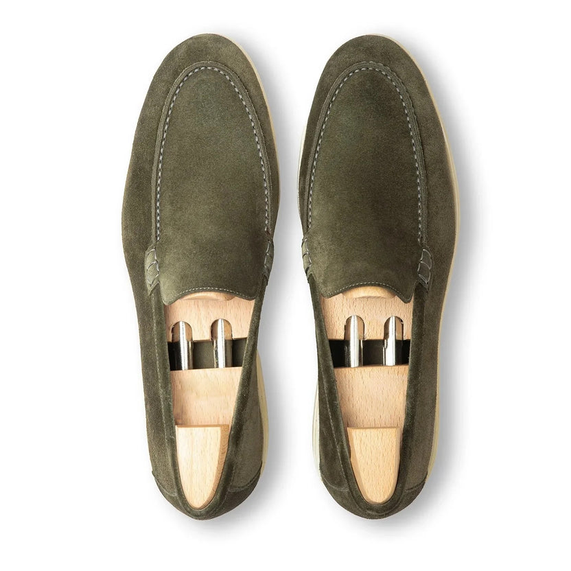Green Suede Marvani Loafers