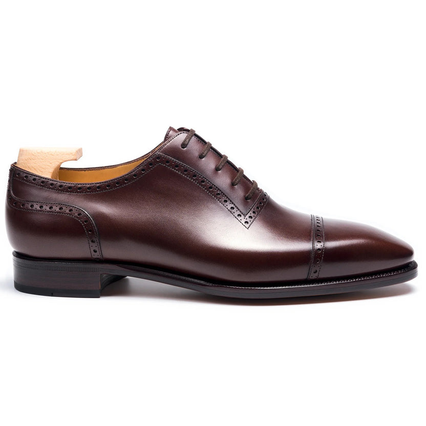Brown Leather Castello Brogue Oxfords