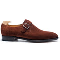 Tan Suede Lavelli Monk Strap Shoes