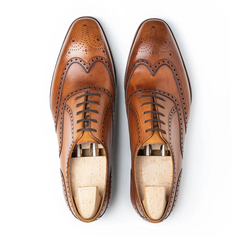 Tan Leather Velano Brogue Oxfords