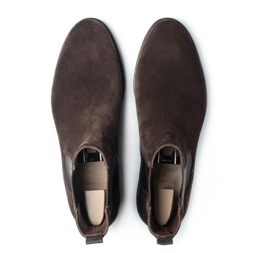 Dark Brown Suede Galvero Chelsea Boots