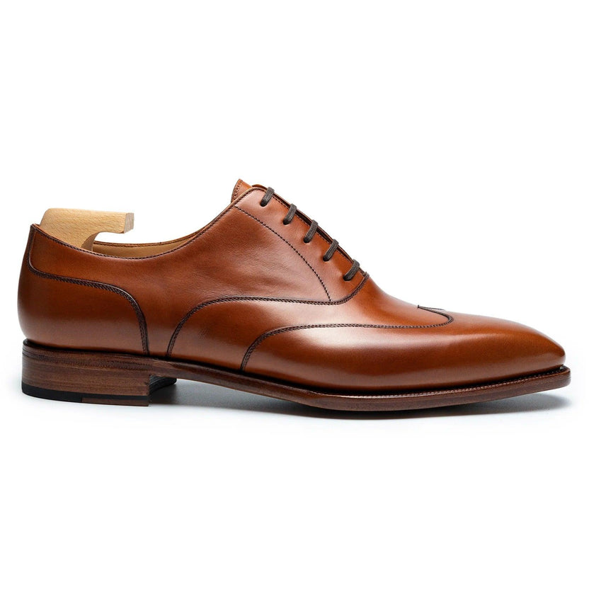 Tan Leather Torvani Toe Cap Oxfords