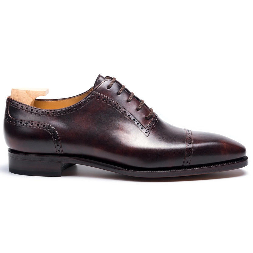 Dark Brown Leather Severino Brogue Oxfords