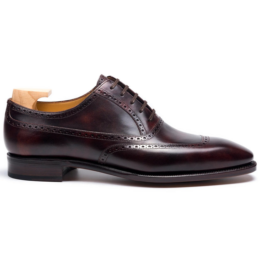 Burgundy Leather Emilio Brogue Oxfords