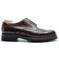 Dark Brown Leather Bellvani Brogue Derby Shoes