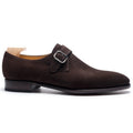 Brown Suede Morano Monk Strap Shoes