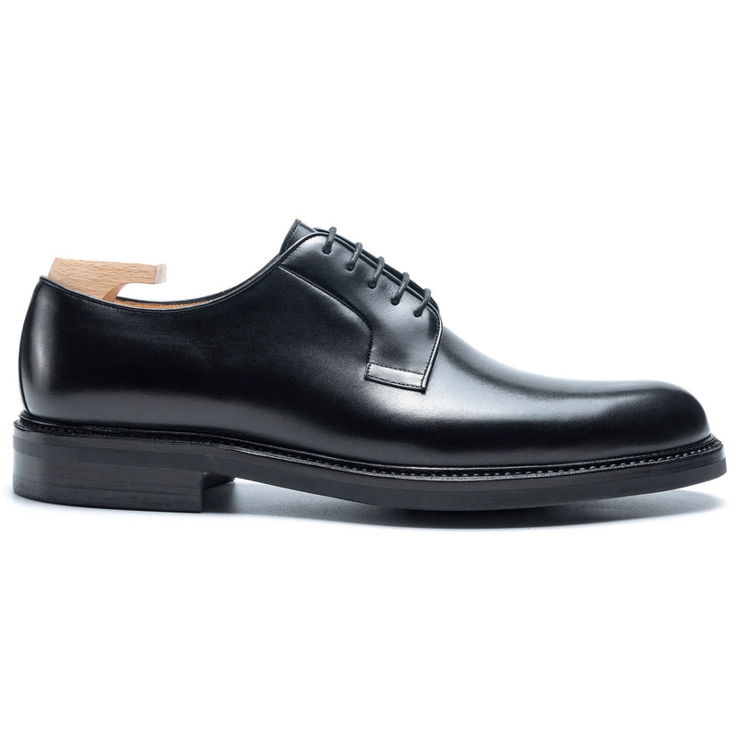 Black Leather Elvanti Derby Shoes
