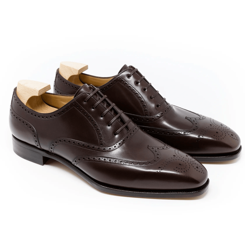 Dark Brown Leather Valtoro Brogue Oxfords